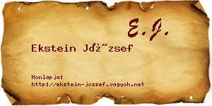 Ekstein József névjegykártya